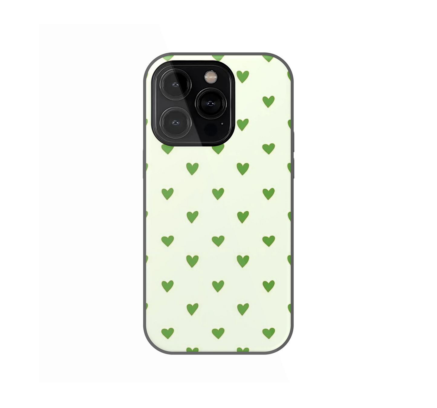 Green Hearts Phone Case