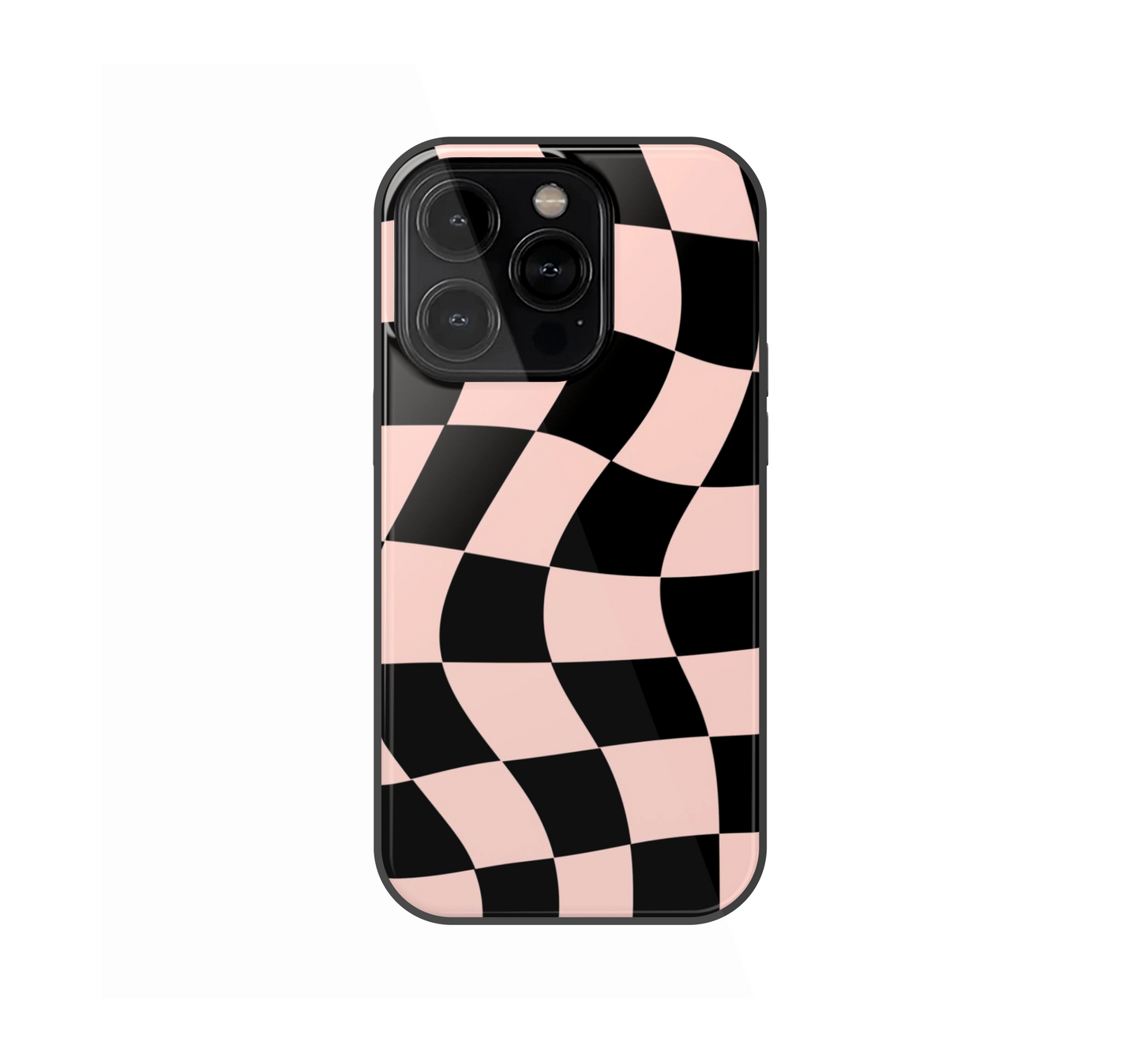 Blush Black Check Phone Case