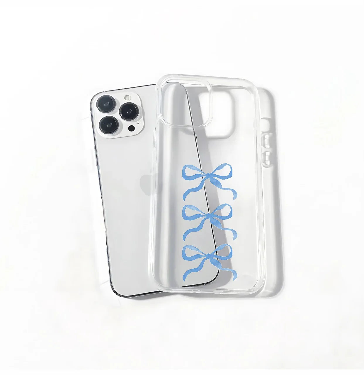 Soft Blue Bow Phone Case - XO Cases