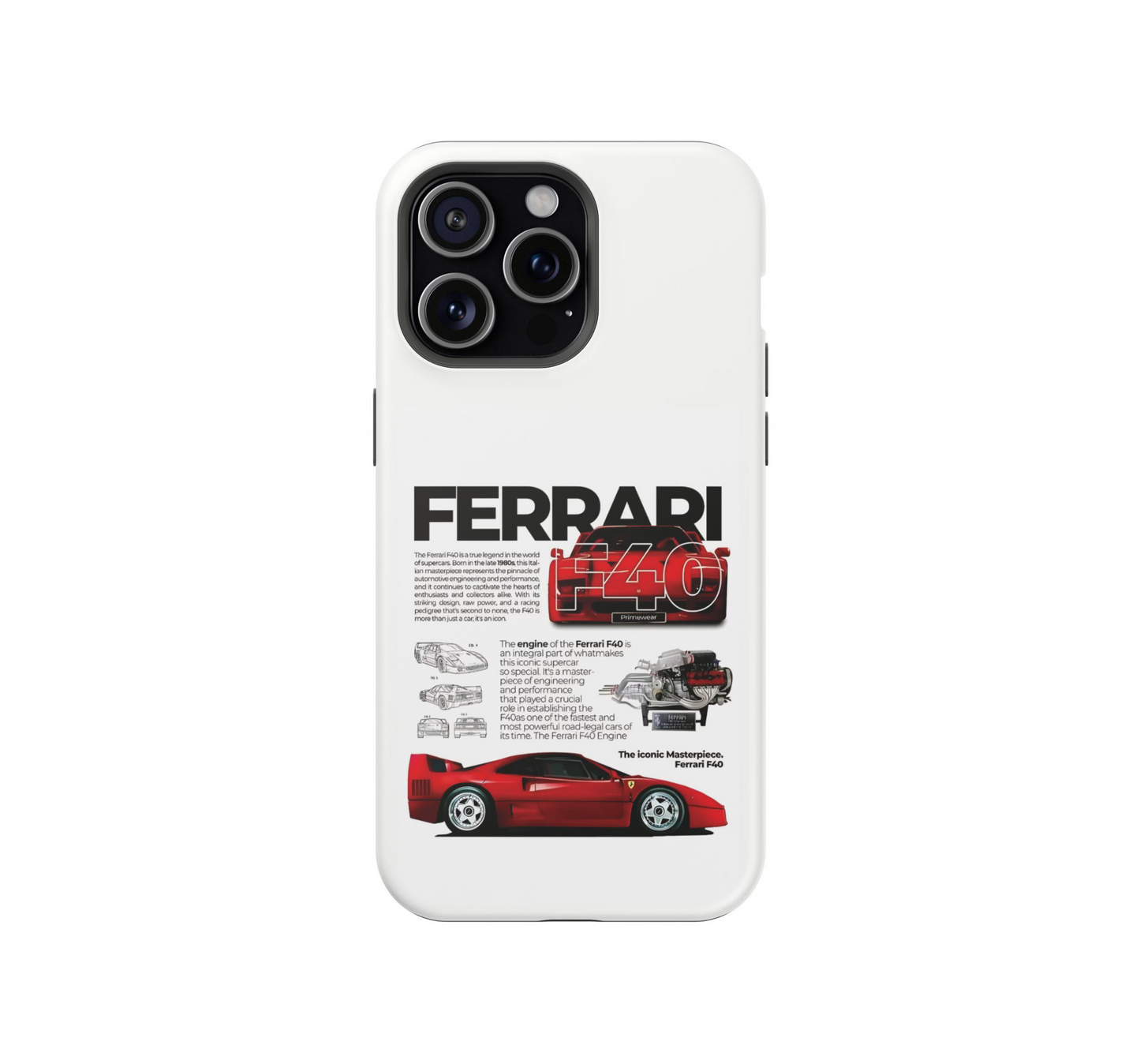 Ferrari F40 – Scarlet Legend Phone Case
