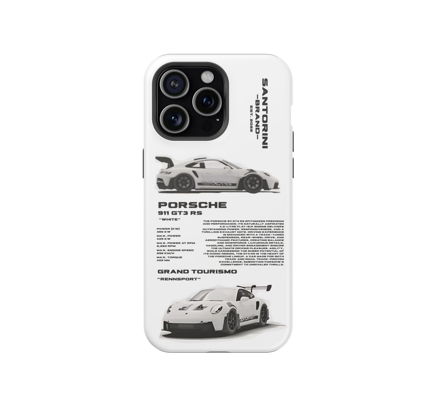 Porsche 911 GT3 RS – White Beast Phone Case
