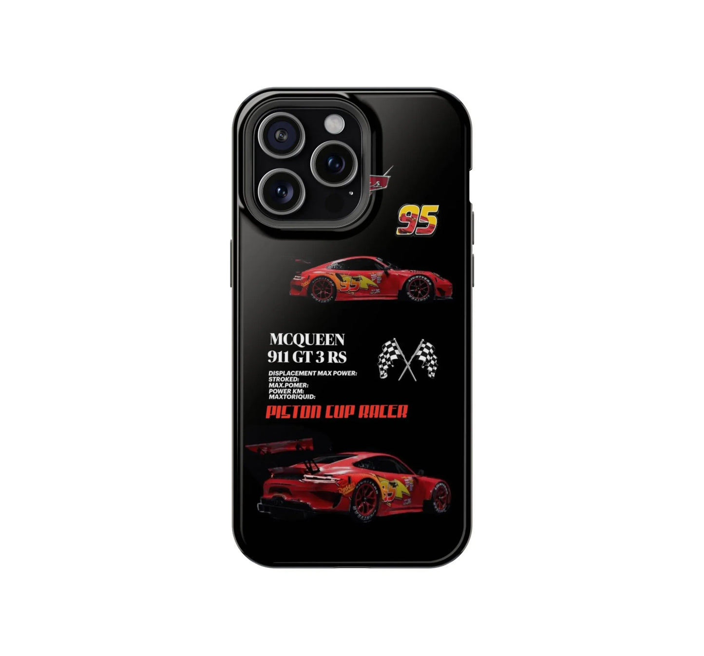 ⚡ McQueen Lightning Drip – Car Case - XO Cases