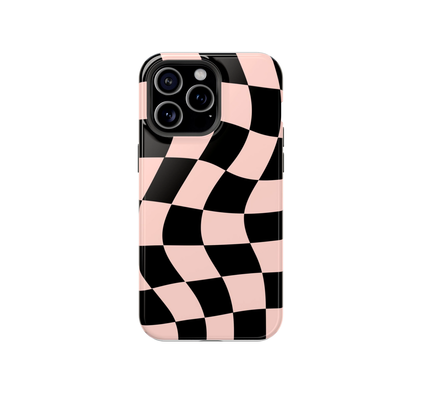 Blush Black Check Phone Case