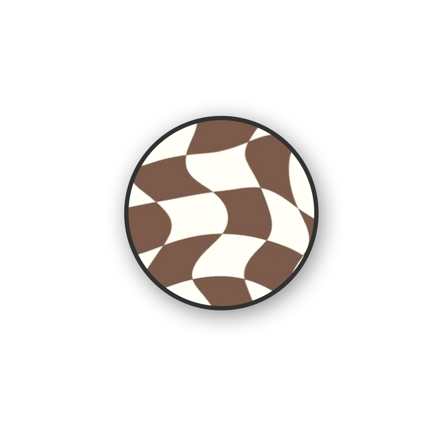 Blush Brown Checks Pop Holder