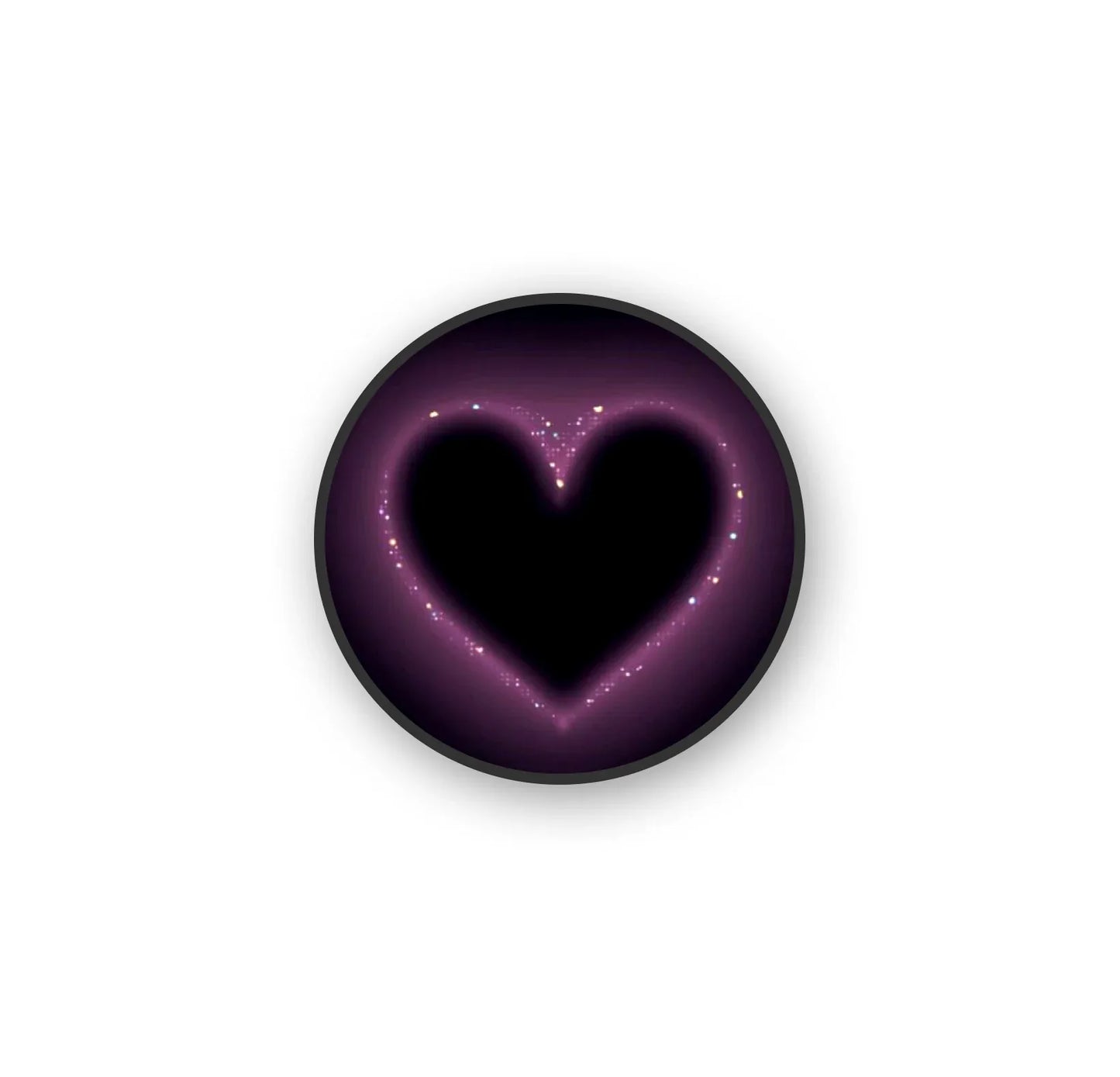 Black Glitter Heart Pop Holder - XO Cases
