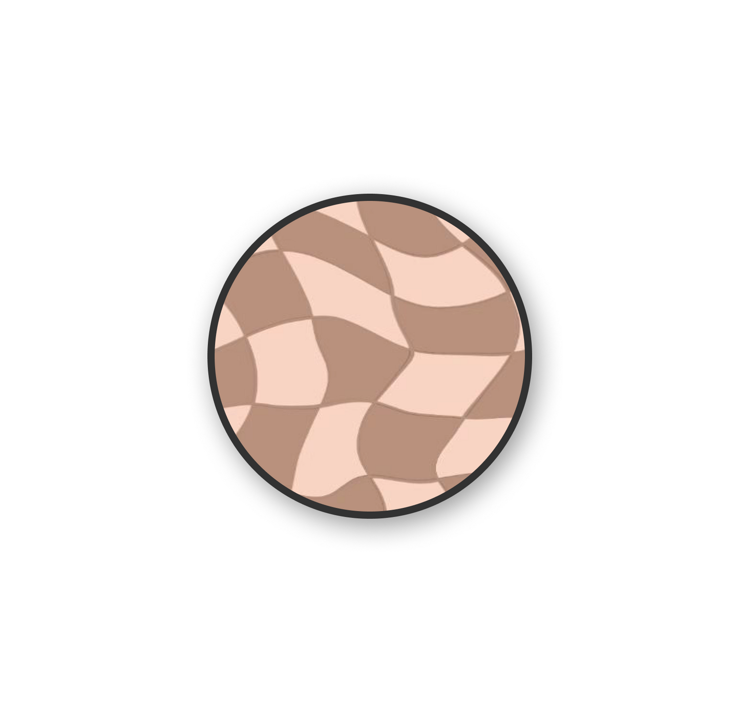 Brown Beige Checks Pop Holder