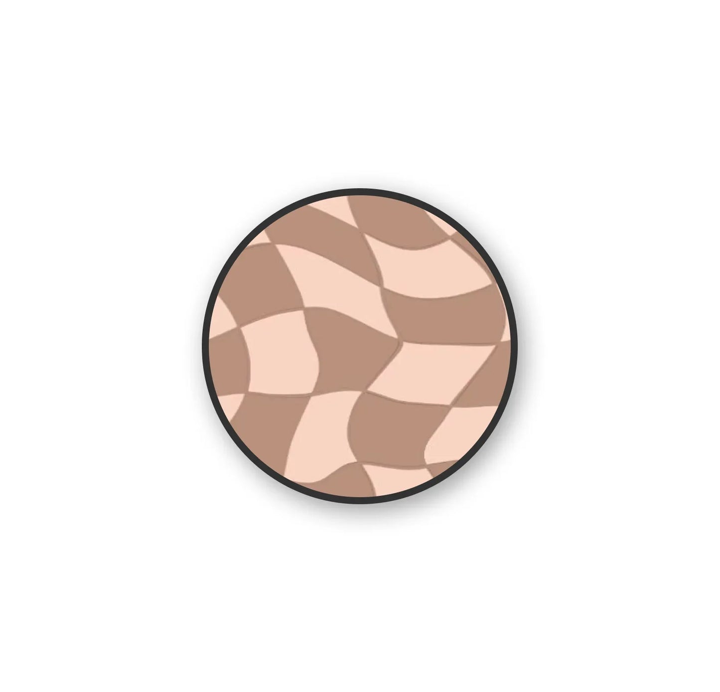 Brown Beige Checks Pop Holder - XO Cases