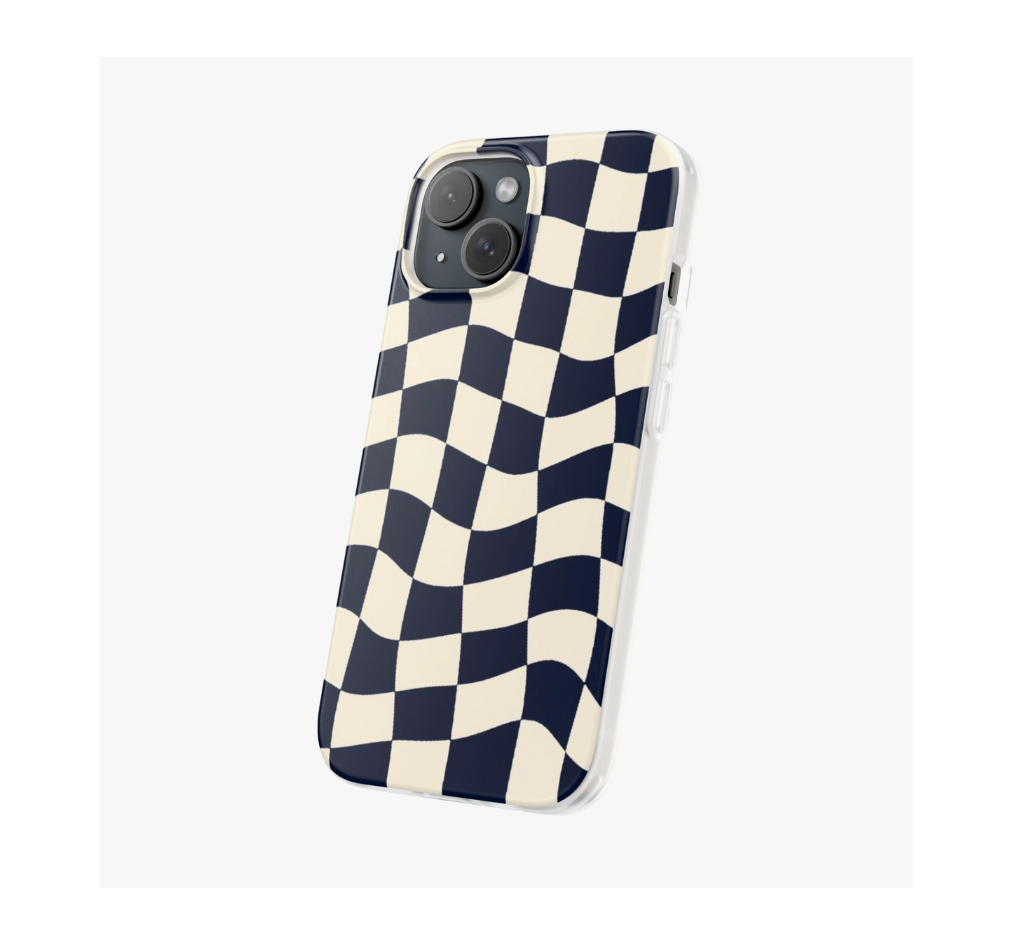 B&W Wavy Check Phone Case