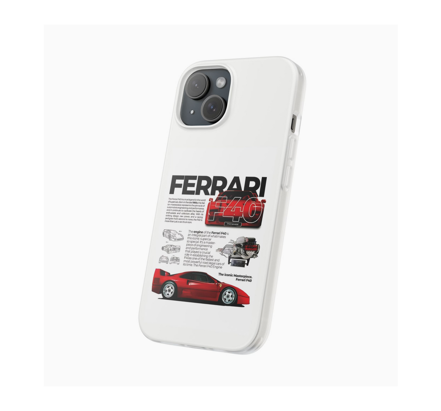 Ferrari F40 – Scarlet Legend Phone Case