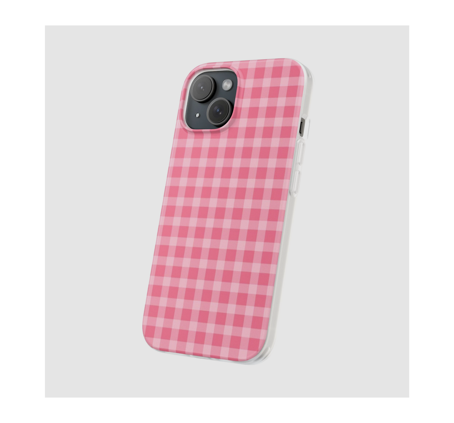 Pink Gingham Check Phone Case