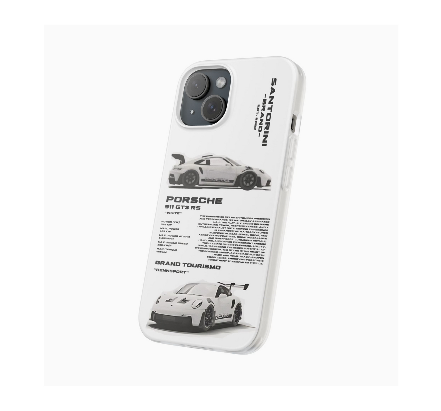 Porsche 911 GT3 RS – White Beast Phone Case