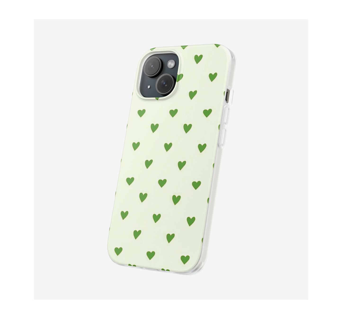 Green Hearts Phone Case