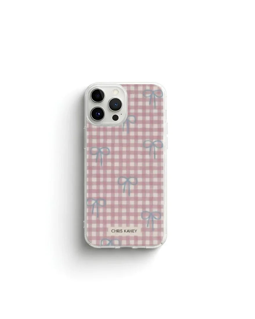 Pink Gingham Coquette Case - XO Cases