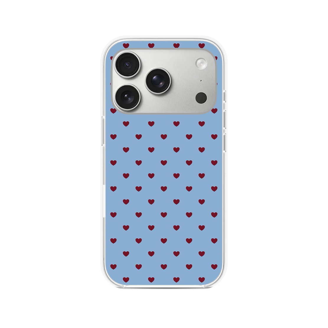 Mini Maroon Hearts Phone Case