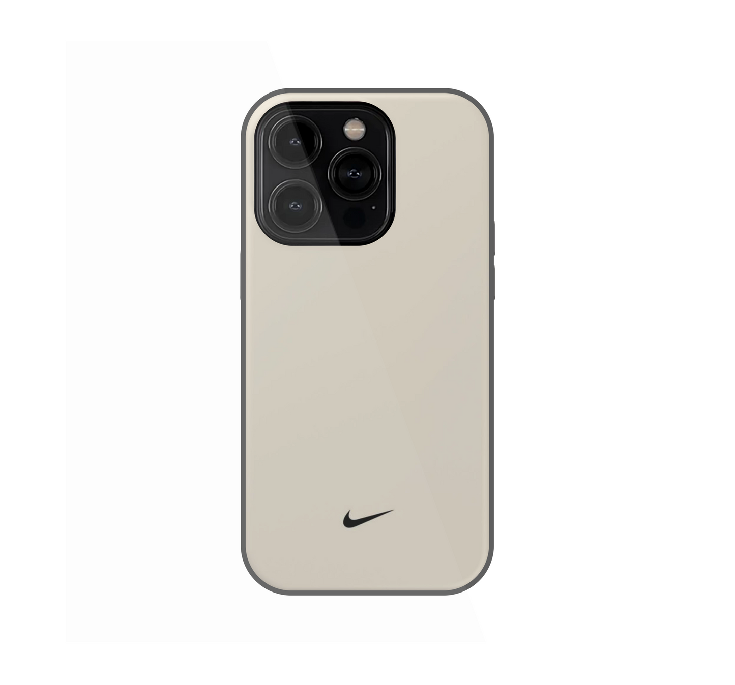 Beige Minimal Nike Phone Case