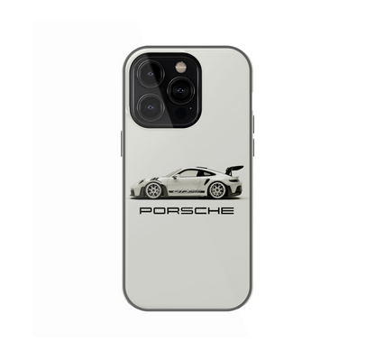 White Porsche Phone Case 🏎️ | Luxury Car Cover for iPhone & Android