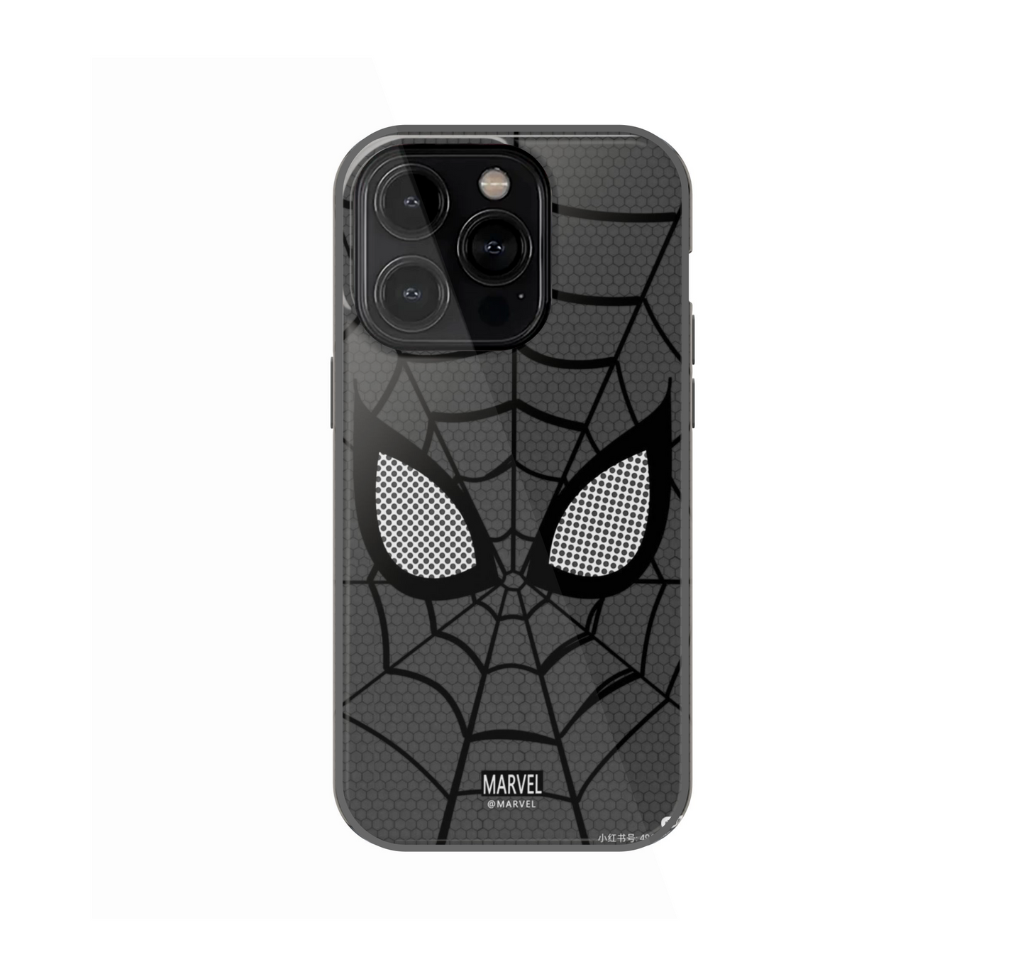 🕷️ Spider-Man Black & Grey Web Case for IOS/Android Superhero Shockproof Back Cover 📱💥