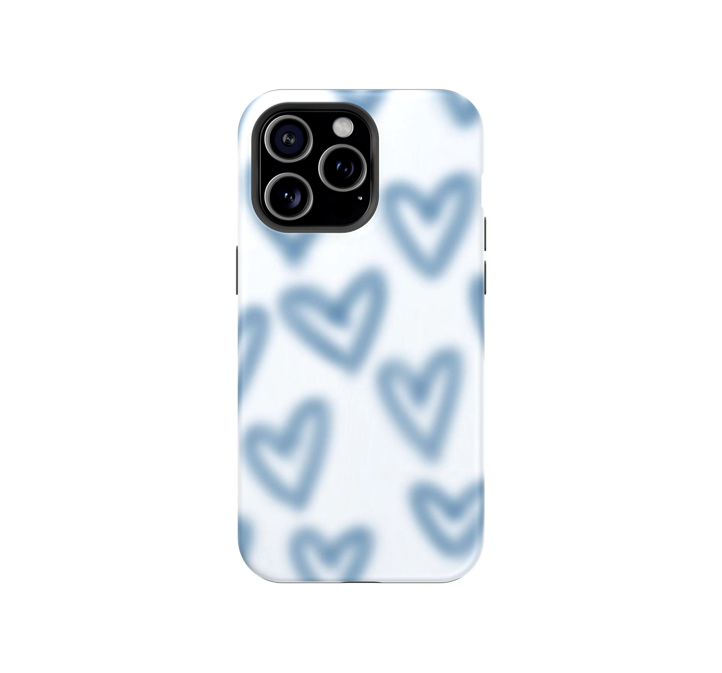 Blurry Blue Hearts Phone Case