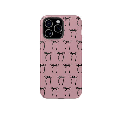Dark Pink - Bows Phone Case