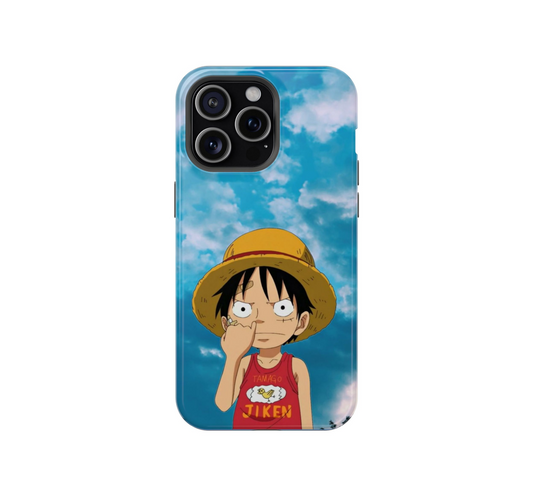 Luffy Nose-Picking Pose - Funny Anime Phone Case