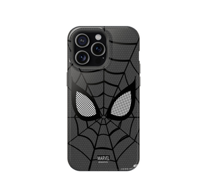 🕷️ Spider-Man Black & Grey Web Case for IOS/Android Superhero Shockproof Back Cover 📱💥