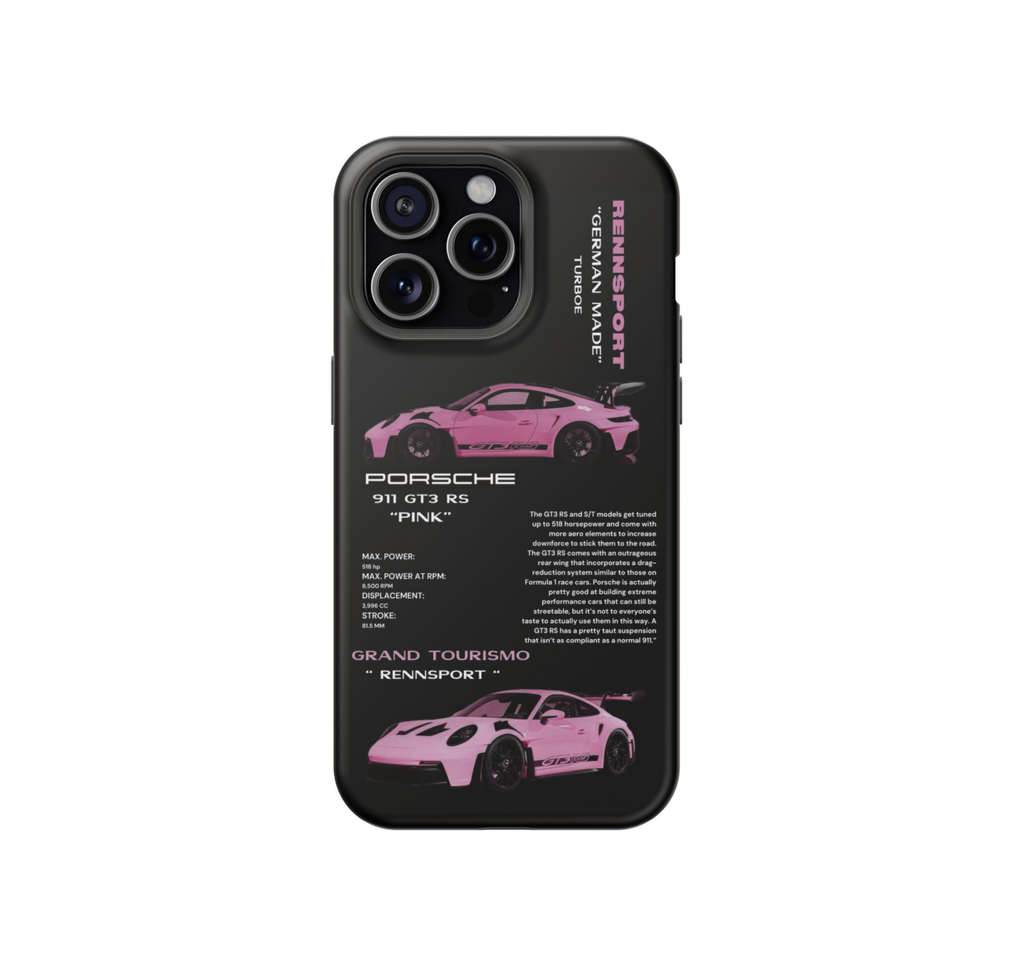 🏎 Porsche 911 GT3 - Pink Edition - Phone Case