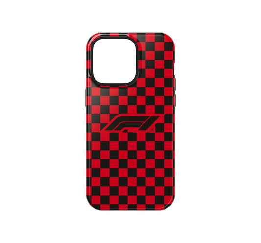 🏁 Red & Black Checkerboard F1 Logo Phone Case - XO Cases