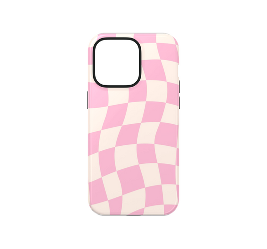 Pink Wavy Check Phone Case