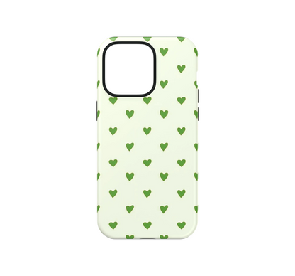 Green Hearts Phone Case