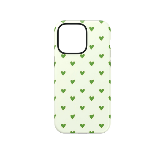 Green Hearts Phone Case