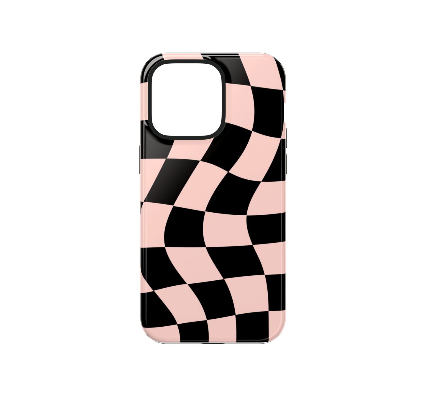 Blush Black Check Phone Case