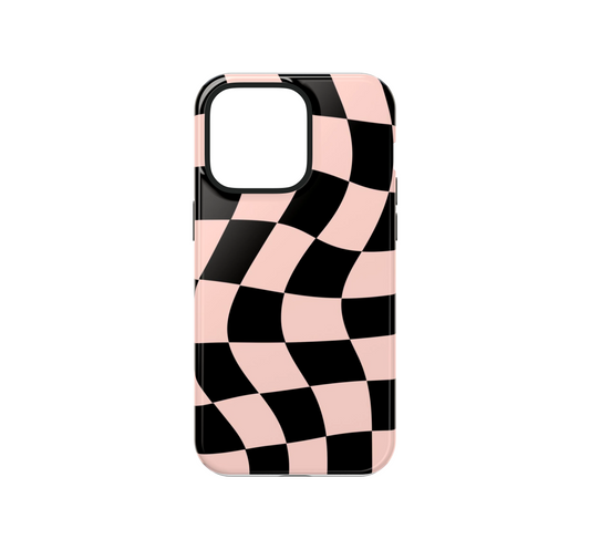 Blush Black Check Phone Case