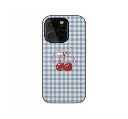 🍒✨ Gingham Cherry Summer Phone Case