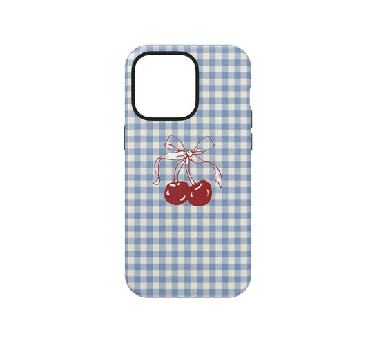 🍒✨ Gingham Cherry Summer Phone Case