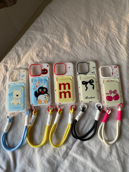 🐶 Ocean Pup – iPhone Case with Pocket & Rope Charm