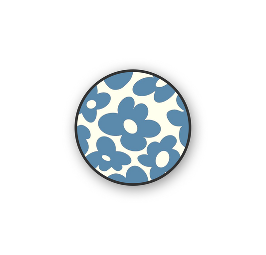 Blue Flowers Pop Holder
