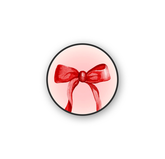 Red Bow Aura Pop Holder