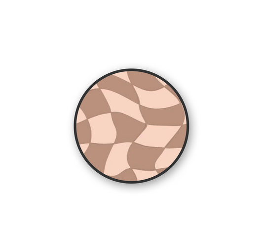 Brown Beige Checks Pop Holder