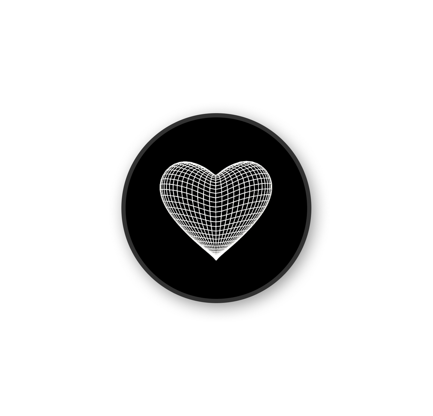 Diamond Heart (Black) Pop Holder