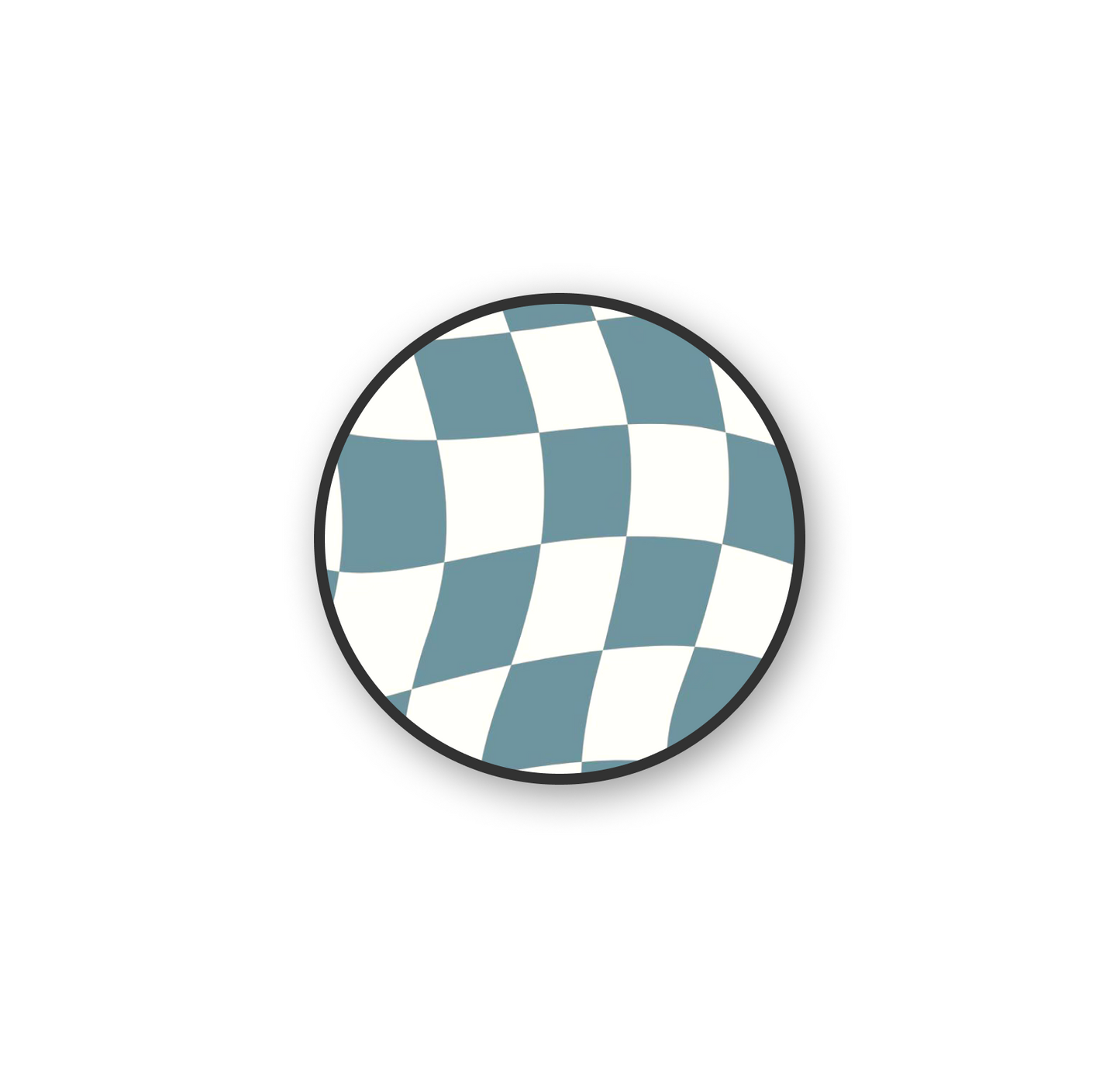 Blue White Checks Pop Holder