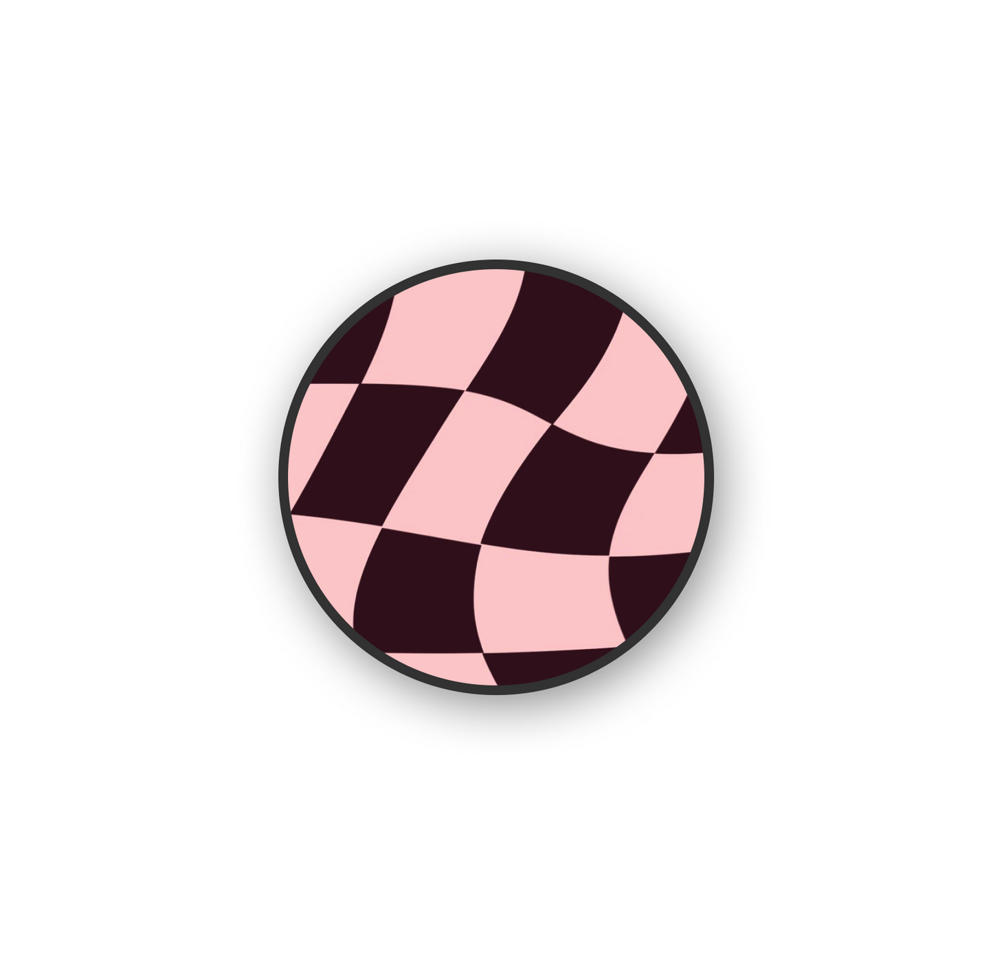 Blush Black Check Pop Holder
