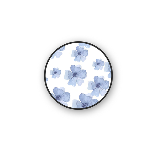Blue Flowers Pop Holder