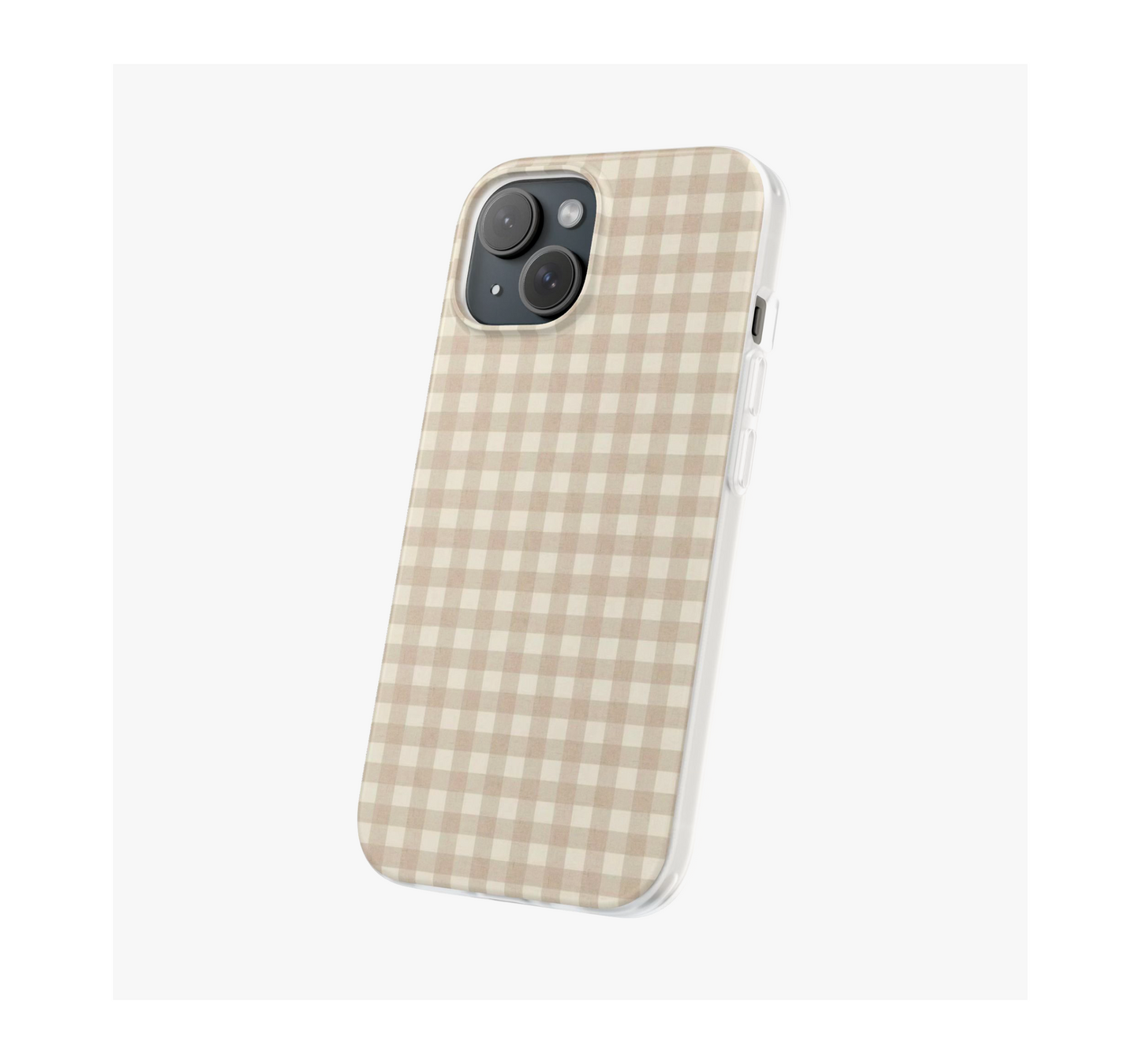 Beige Plaid Phone Case