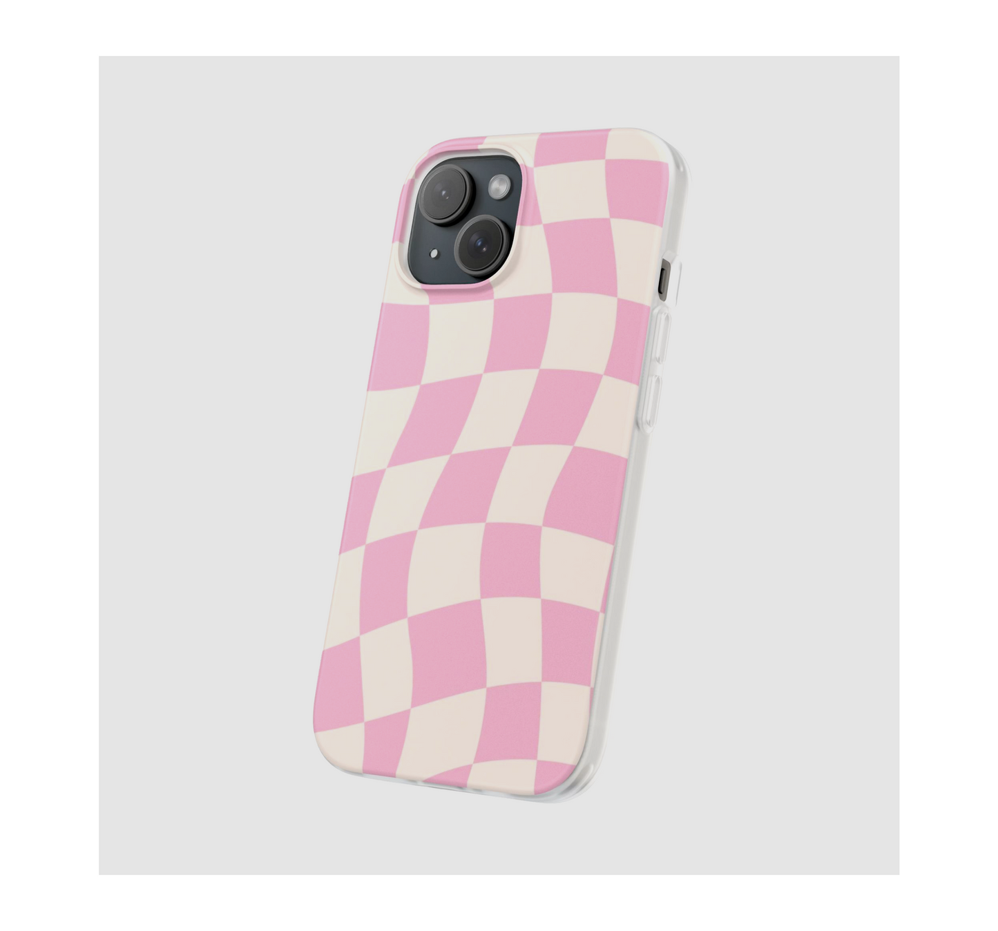 Pink Wavy Check Phone Case
