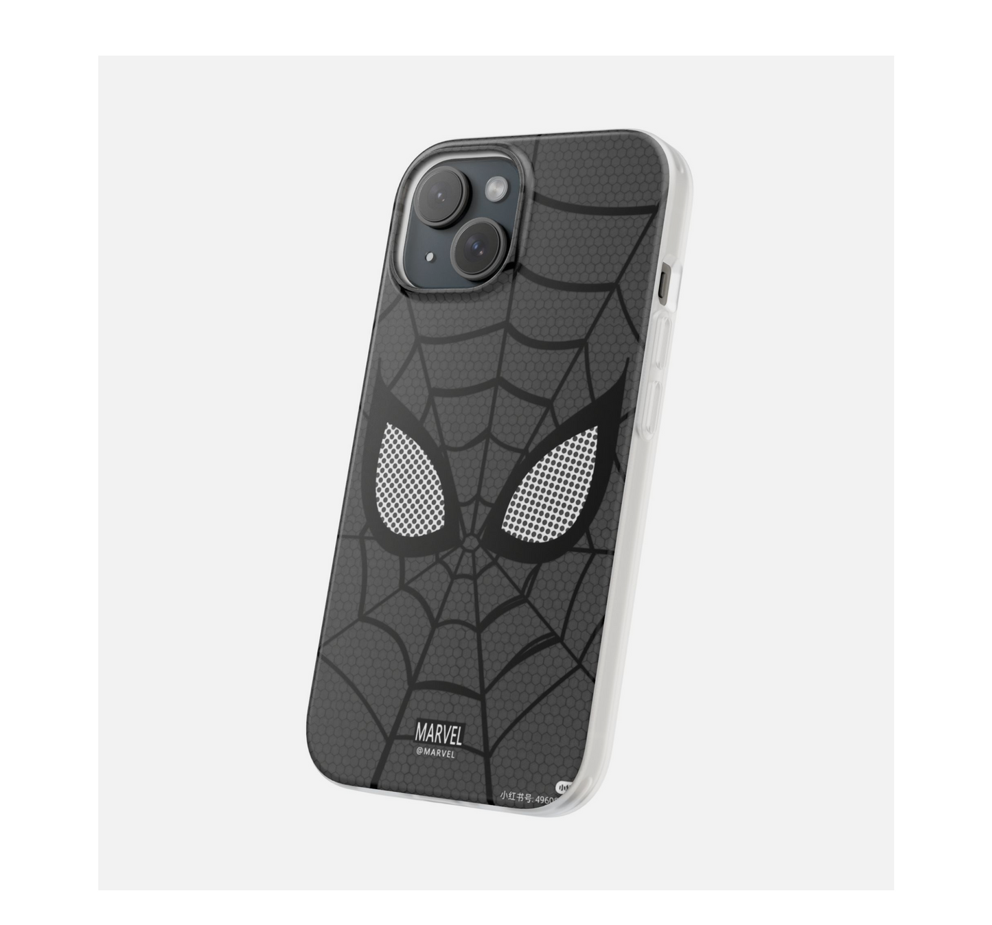 🕷️ Spider-Man Black & Grey Web Case for IOS/Android Superhero Shockproof Back Cover 📱💥