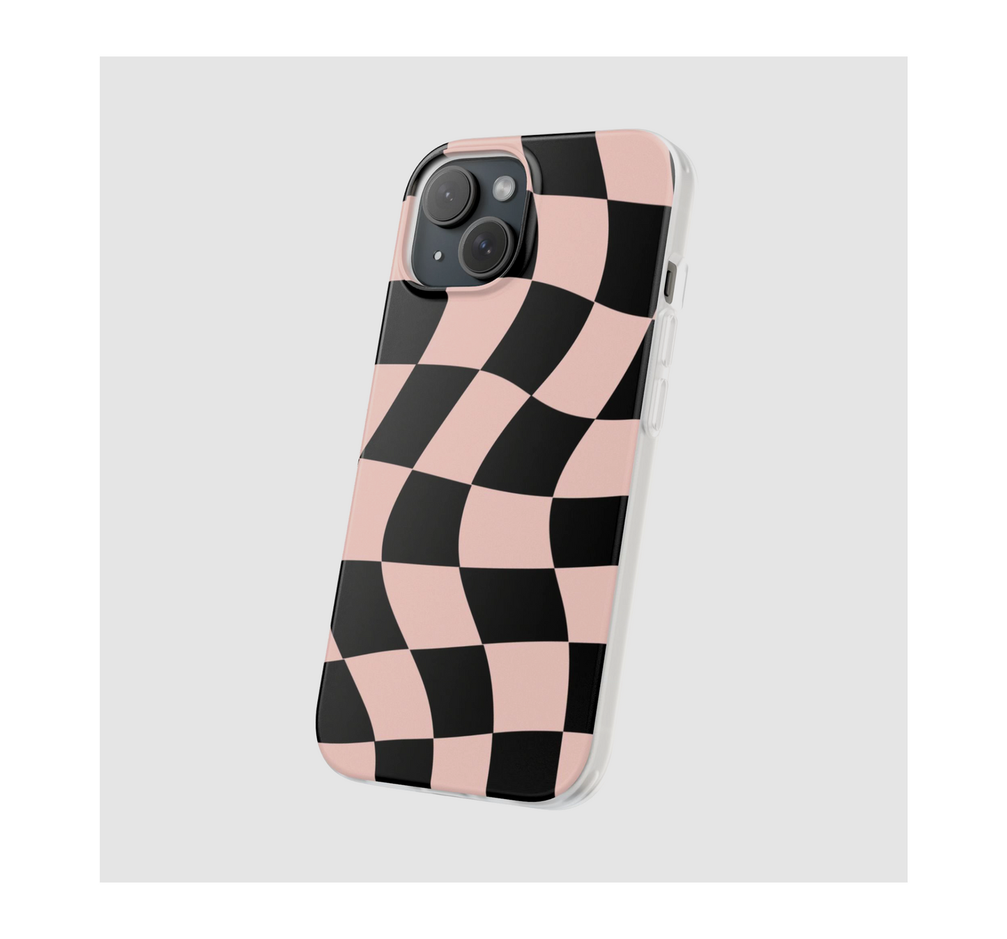Blush Black Check Phone Case